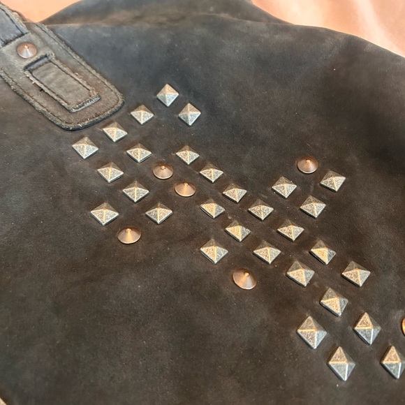 Liesbeskind leather/suede bag with studs. Black. - Picture 3 of 5